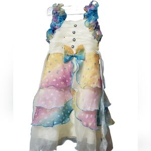 Richie House Los Angeles Girls Gown Ruffle Beaded Dress